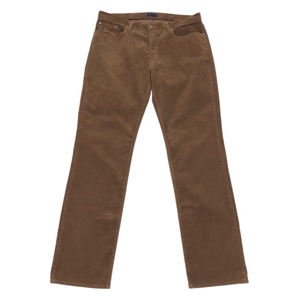 Polo Ralph Lauren Classic Fit Corduroy Pants Size 38T 38X36 Brown Straight Leg
